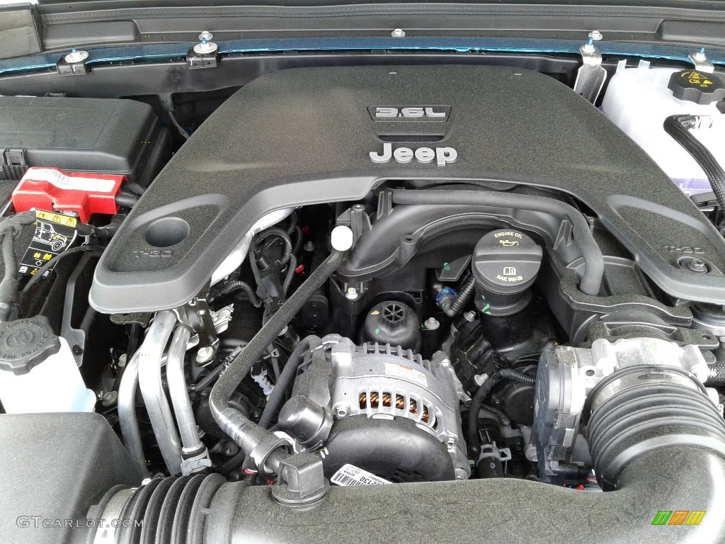 2019 Jeep Wrangler Unlimited Sahara 4x4 3.6 Liter DOHC 24-Valve VVT V6 Engine Photo #133137500