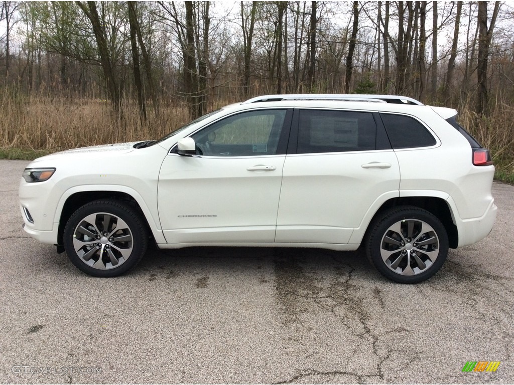 Pearl White 2019 Jeep Cherokee Overland 4x4 Exterior Photo #133138337