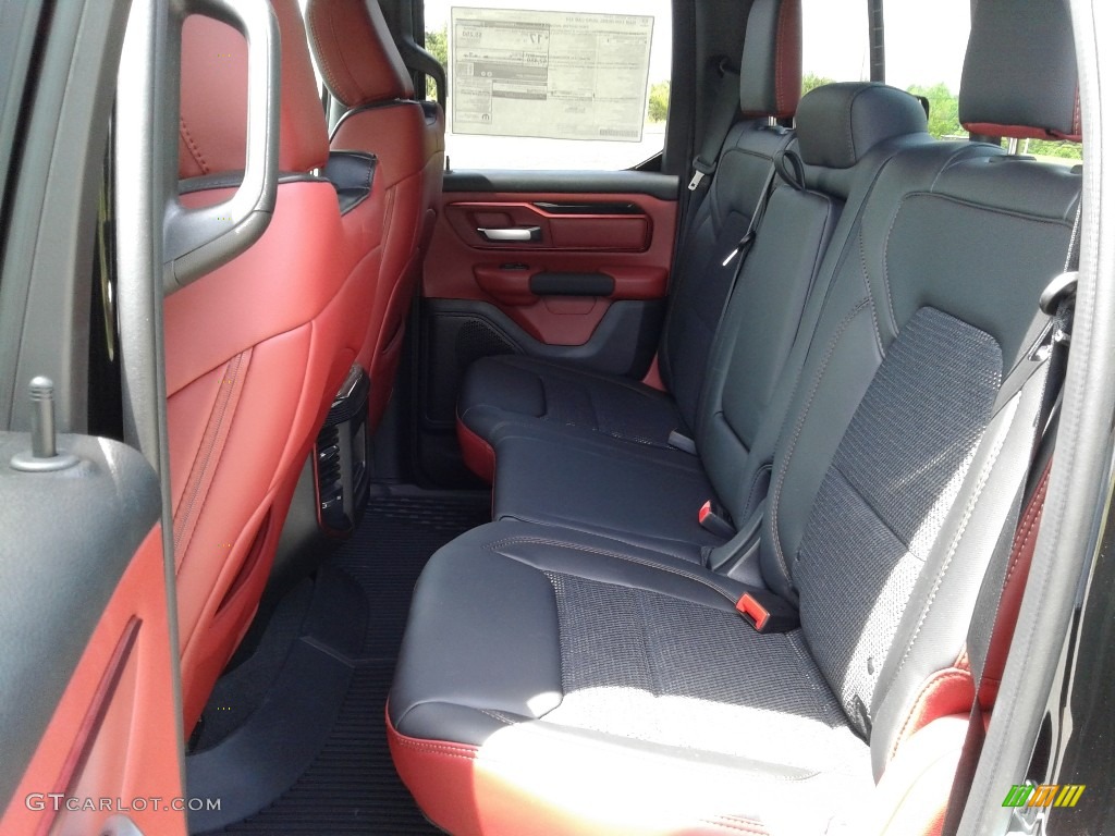 2019 1500 Rebel Quad Cab 4x4 - Diamond Black Crystal Pearl / Black/Red photo #11