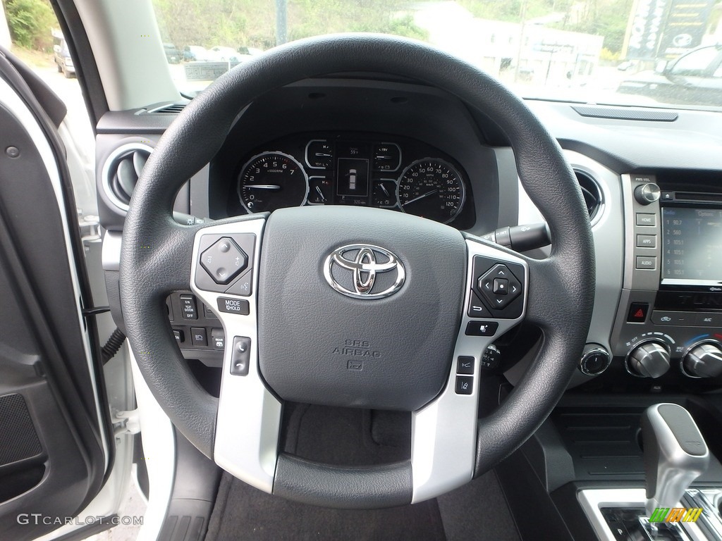 2019 Toyota Tundra TRD Pro CrewMax 4x4 Black Steering Wheel Photo #133139069