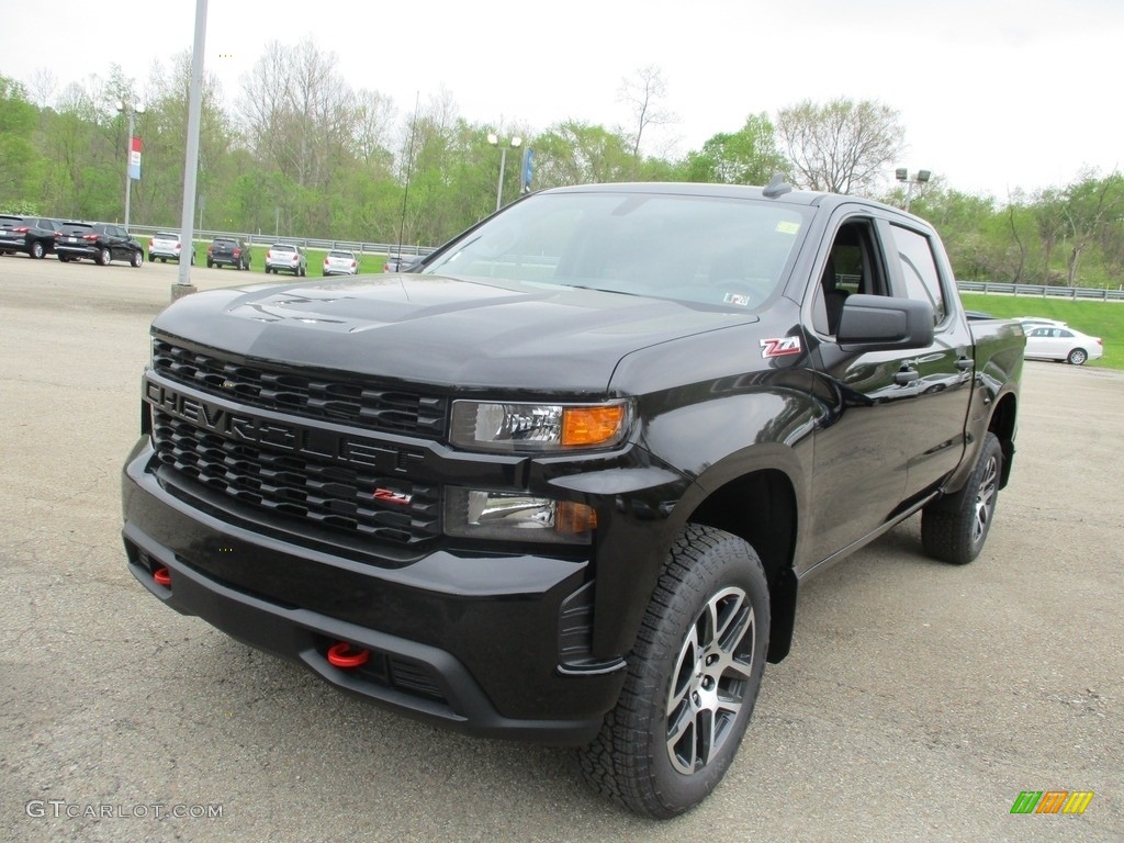 2019 Silverado 1500 Custom Z71 Trail Boss Double Cab 4WD - Black / Jet Black photo #7
