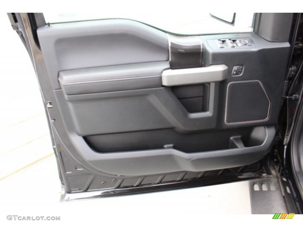 2019 Ford F150 SVT Raptor SuperCrew 4x4 Black Door Panel Photo #133142901