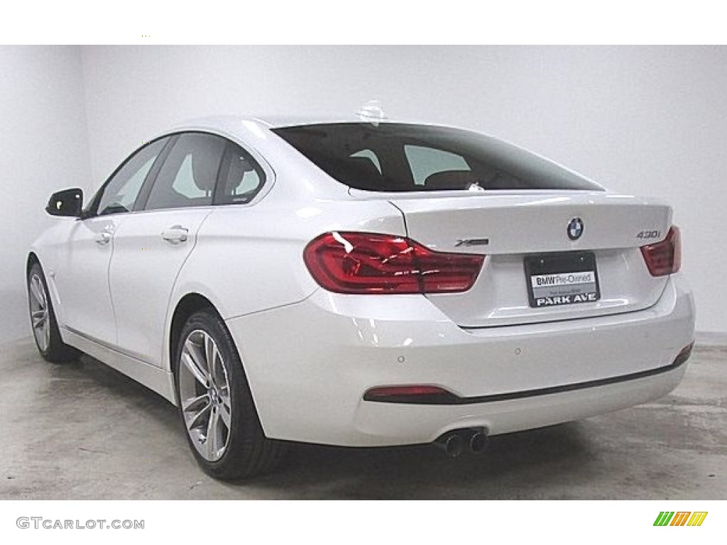 2019 4 Series 430i xDrive Gran Coupe - Mineral White Metallic / Coral Red photo #1