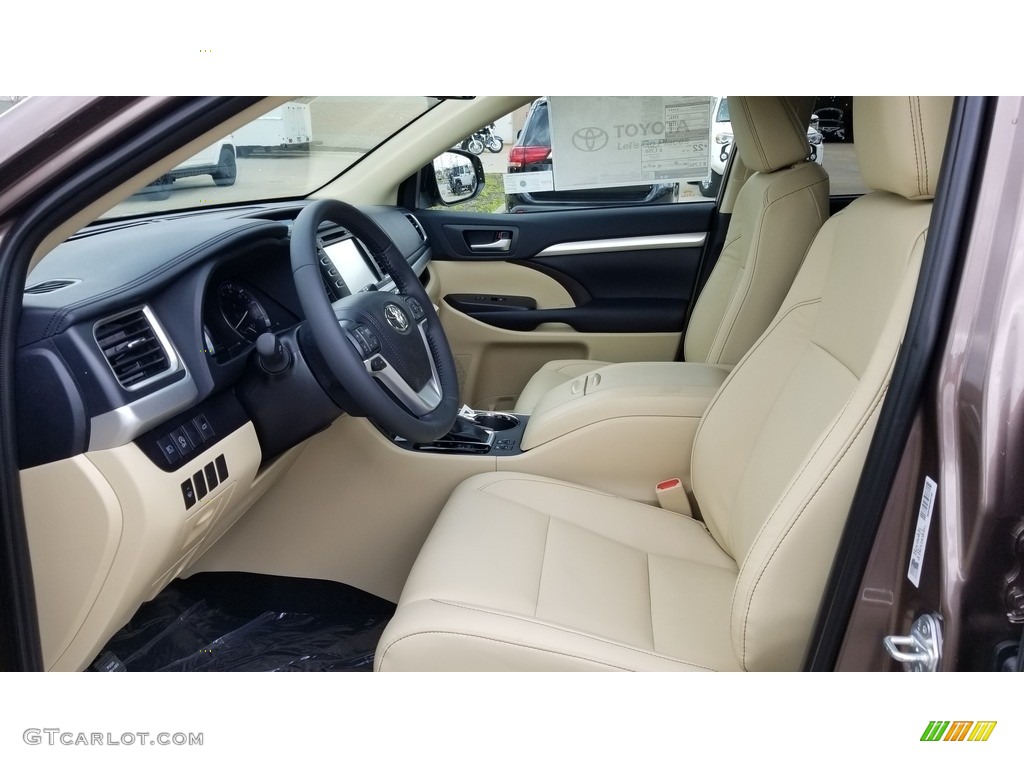 Almond Interior 2019 Toyota Highlander XLE AWD Photo #133147733