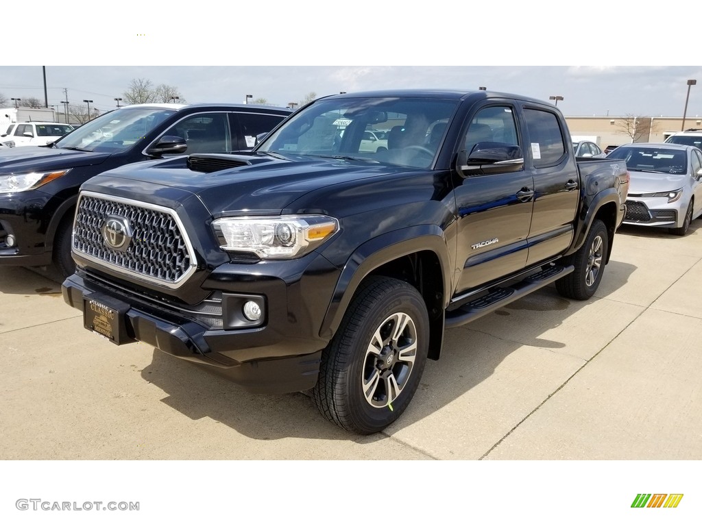 2019 Tacoma TRD Sport Double Cab 4x4 - Midnight Black Metallic / TRD Graphite photo #1