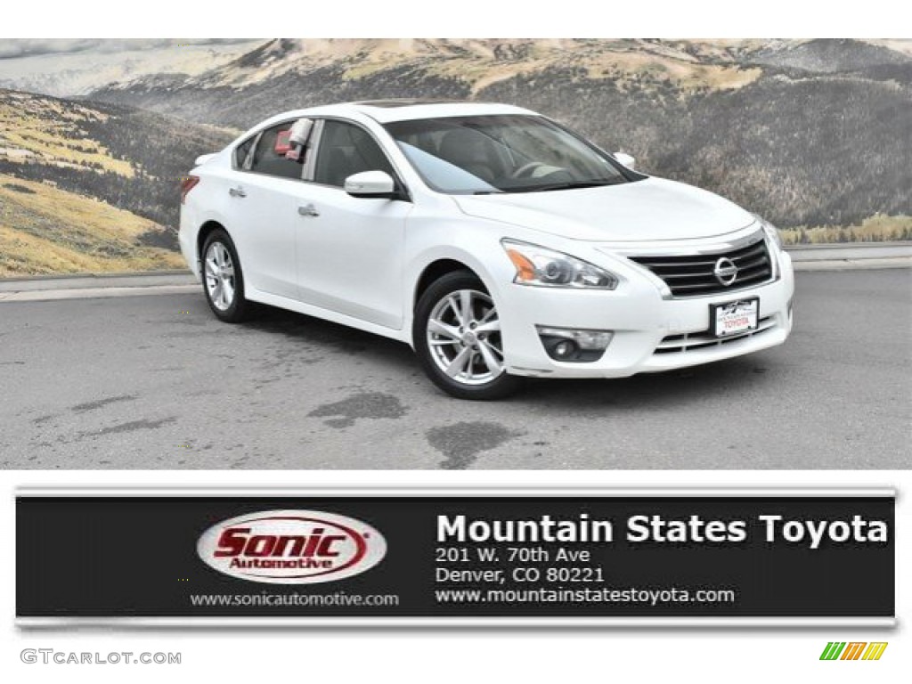 2013 Altima 2.5 SL - Pearl White / Beige photo #1