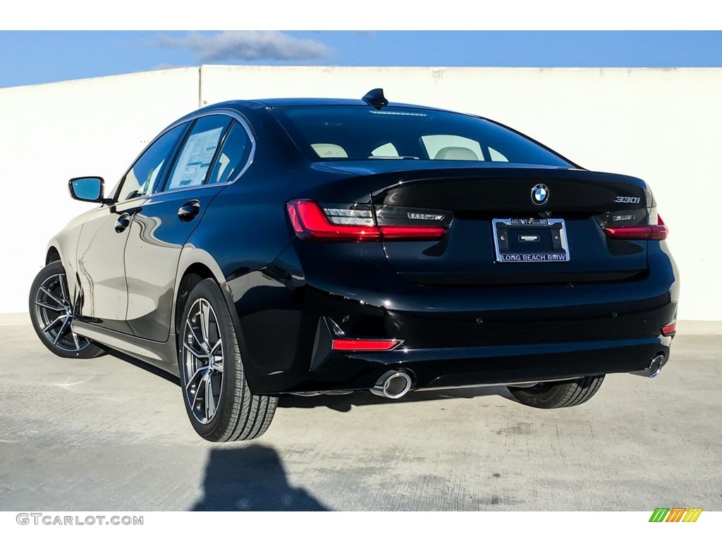 2019 3 Series 330i Sedan - Jet Black / Canberra Beige photo #2
