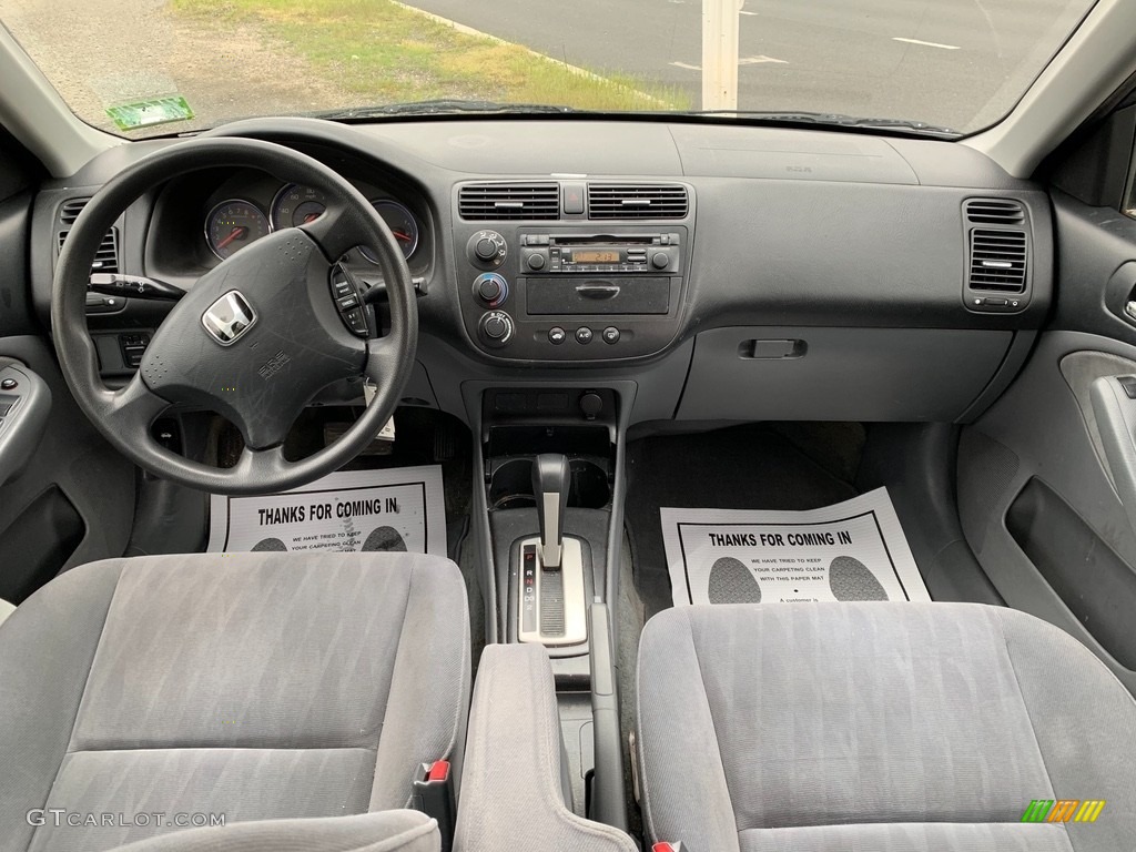 2003 Civic LX Sedan - Eternal Blue Pearl / Gray photo #13