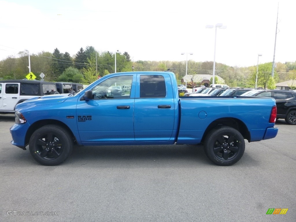 2019 1500 Classic Express Quad Cab 4x4 - Hydro Blue Sport Edition / Black photo #3