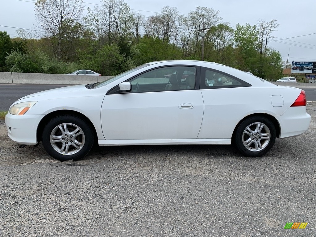 2007 Accord EX-L Coupe - Taffeta White / Ivory photo #6