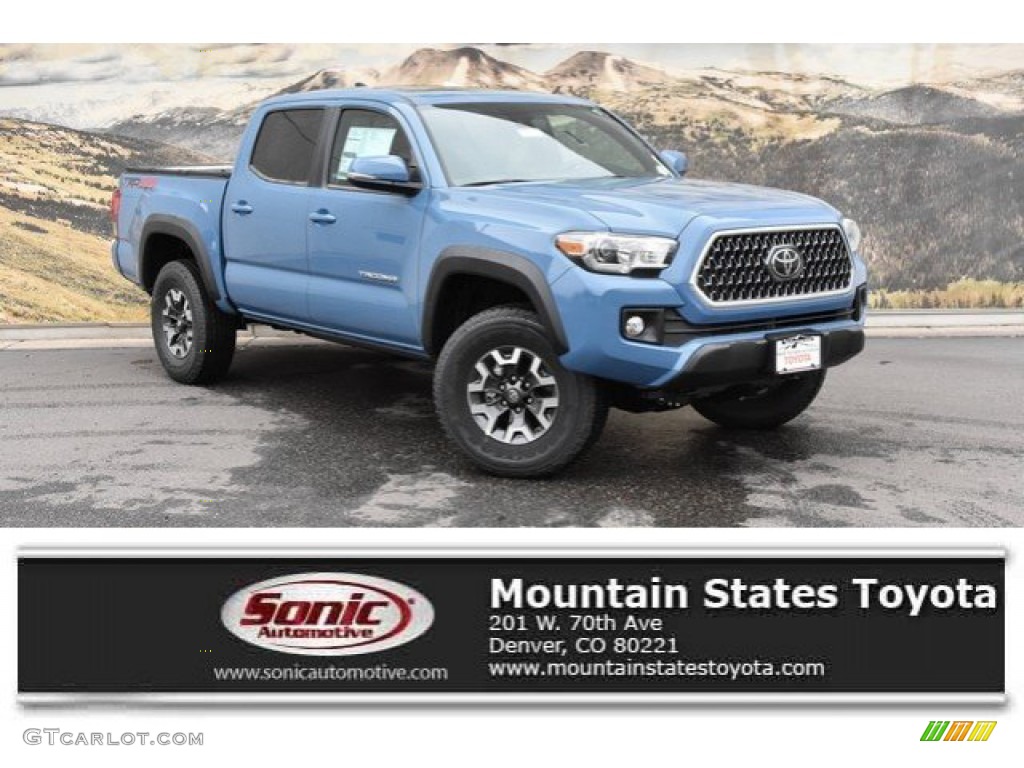 2019 Tacoma TRD Off-Road Double Cab 4x4 - Cavalry Blue / Cement Gray photo #1