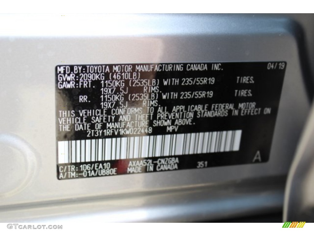 2019 RAV4 Limited - Silver Sky Metallic / Light Gray photo #23