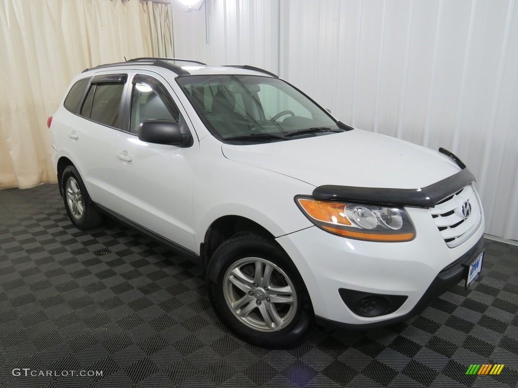 2010 Santa Fe GLS - Pearl White / Gray photo #7