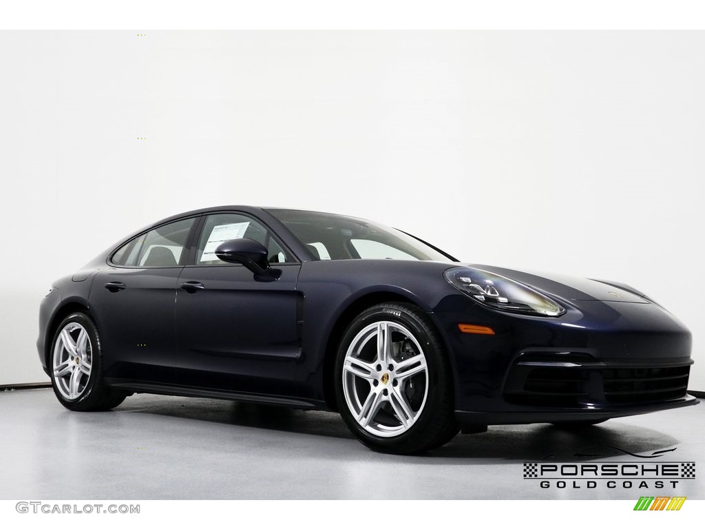 2019 Panamera 4 - Night Blue Metallic / Black/Luxor Beige photo #1