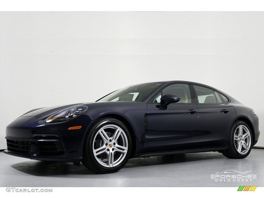 2019 Panamera 4 - Night Blue Metallic / Black/Luxor Beige photo #3
