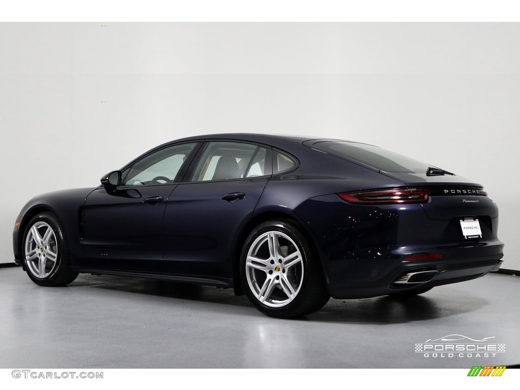 2019 Panamera 4 - Night Blue Metallic / Black/Luxor Beige photo #4