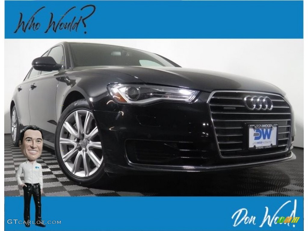 2016 A6 2.0 TFSI Premium Plus quattro - Mythos Black Metallic / Nougat Brown photo #1