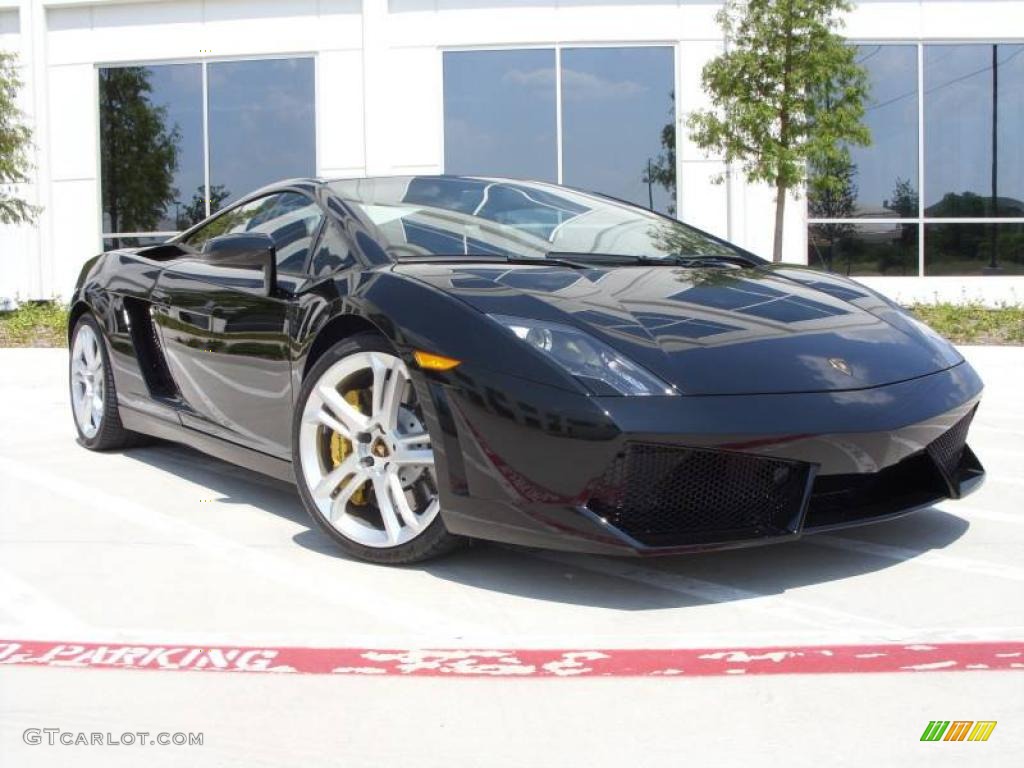 2009 Gallardo LP560-4 Coupe - Nero Noctis (Black) / Marrone Janus photo #1