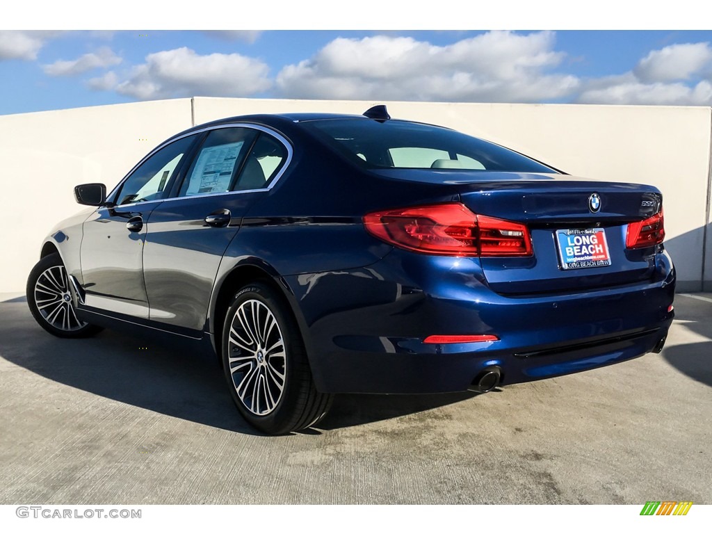 2019 5 Series 530i Sedan - Mediterranean Blue Metallic / Ivory White photo #2