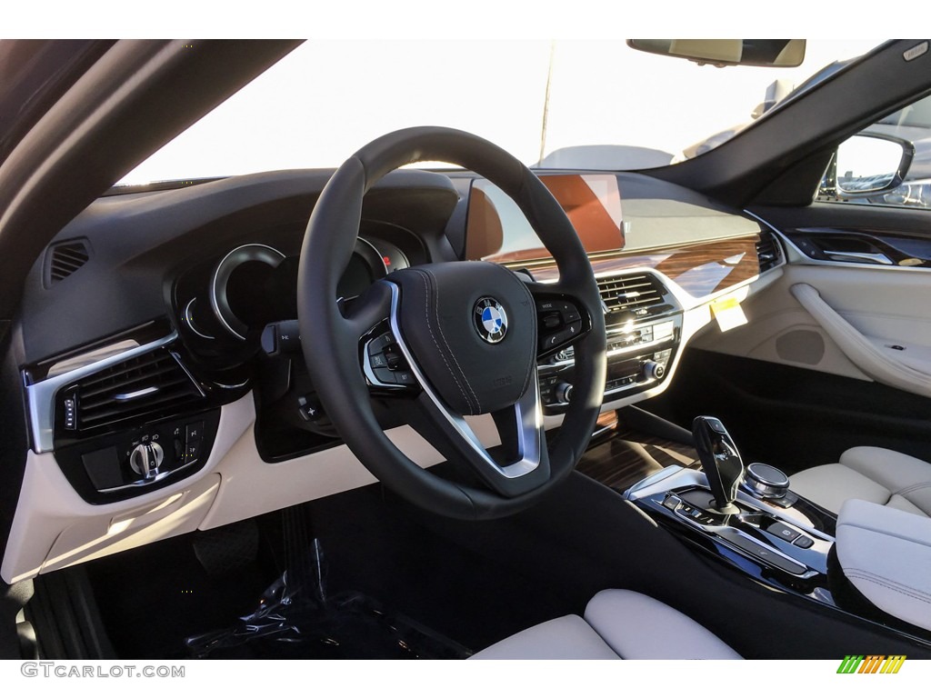 2019 5 Series 530i Sedan - Mediterranean Blue Metallic / Ivory White photo #4