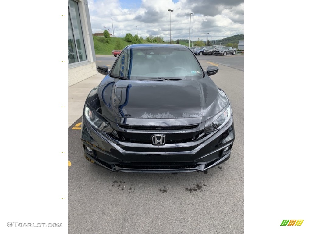 2019 Civic Sport Sedan - Crystal Black Pearl / Black photo #3