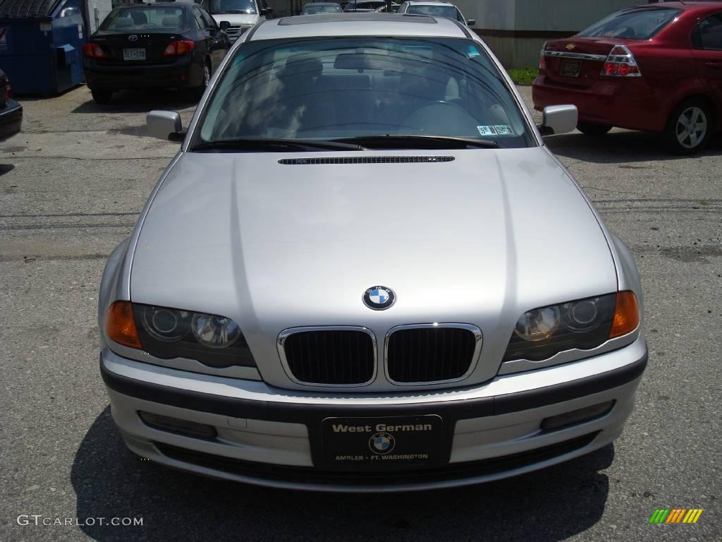 2000 3 Series 323i Sedan - Titanium Silver Metallic / Grey photo #3