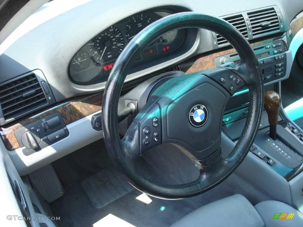 2000 3 Series 323i Sedan - Titanium Silver Metallic / Grey photo #11