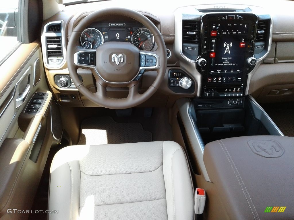 2019 1500 Laramie Crew Cab 4x4 - Granite Crystal Metallic / Mountain Brown/Light Frost Beige photo #34