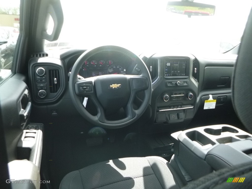 2019 Silverado 1500 Custom Double Cab 4WD - Black / Jet Black photo #14