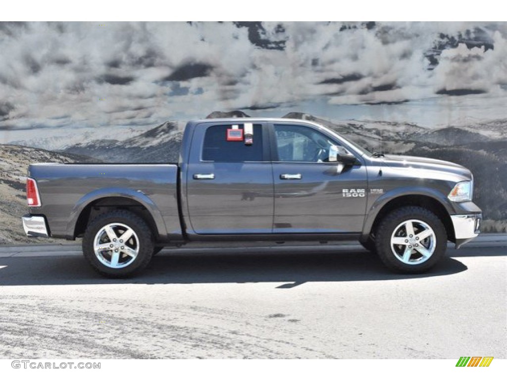 2014 1500 Laramie Crew Cab 4x4 - Granite Crystal Metallic / Black photo #2