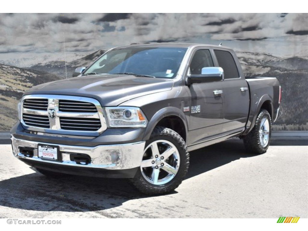 2014 1500 Laramie Crew Cab 4x4 - Granite Crystal Metallic / Black photo #5