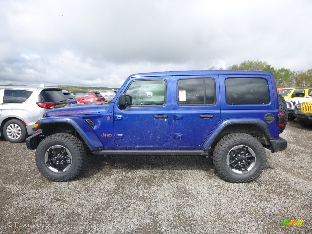 Ocean Blue Metallic 2019 Jeep Wrangler Unlimited Rubicon 4x4 Exterior Photo #133176006