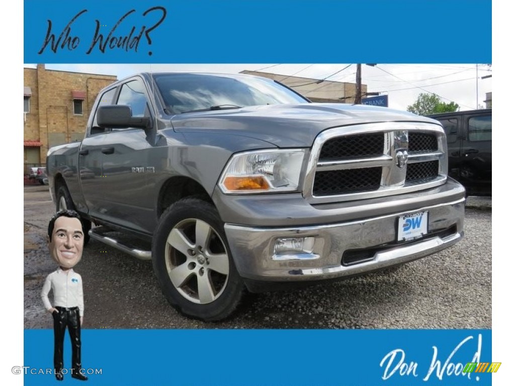 2009 Ram 1500 SLT Quad Cab 4x4 - Mineral Gray Metallic / Dark Slate Gray photo #1