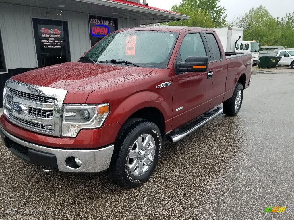 2014 F150 XLT SuperCab 4x4 - Sunset / Steel Grey photo #3