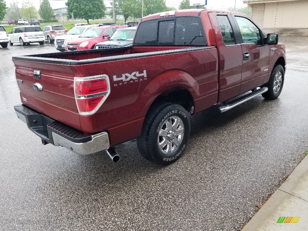 2014 F150 XLT SuperCab 4x4 - Sunset / Steel Grey photo #8