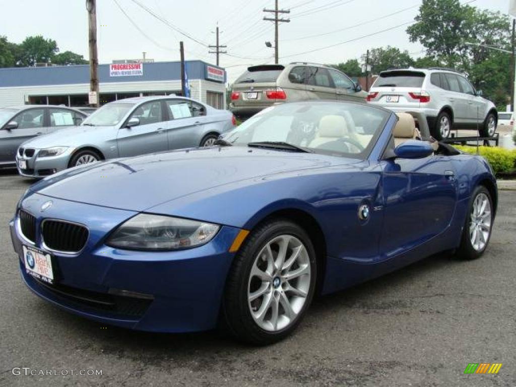 2007 Z4 3.0i Roadster - Montego Blue Metallic / Beige photo #6