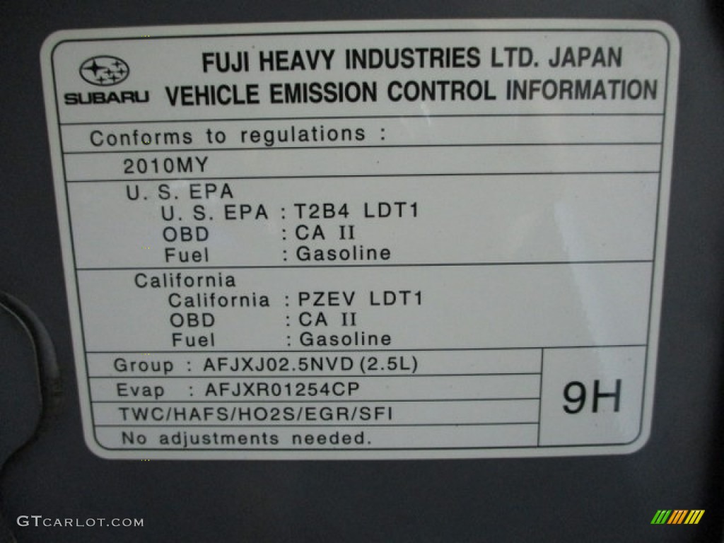 2010 Forester 2.5 X Limited - Sage Green Metallic / Platinum photo #91