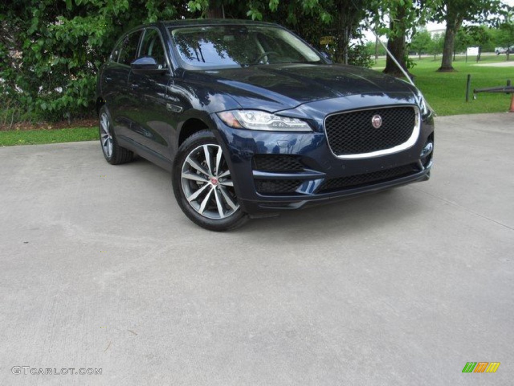 2017 F-PACE 20d AWD Prestige - Dark Sapphire Blue / Jet w/Tan photo #1