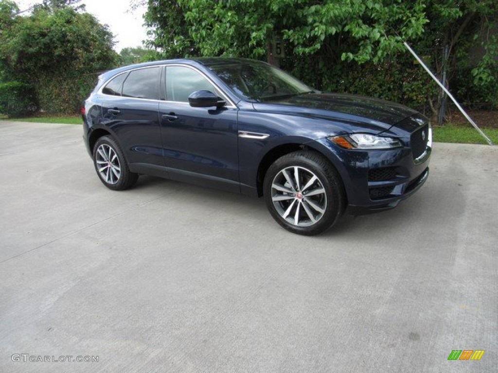 2017 F-PACE 20d AWD Prestige - Dark Sapphire Blue / Jet w/Tan photo #6