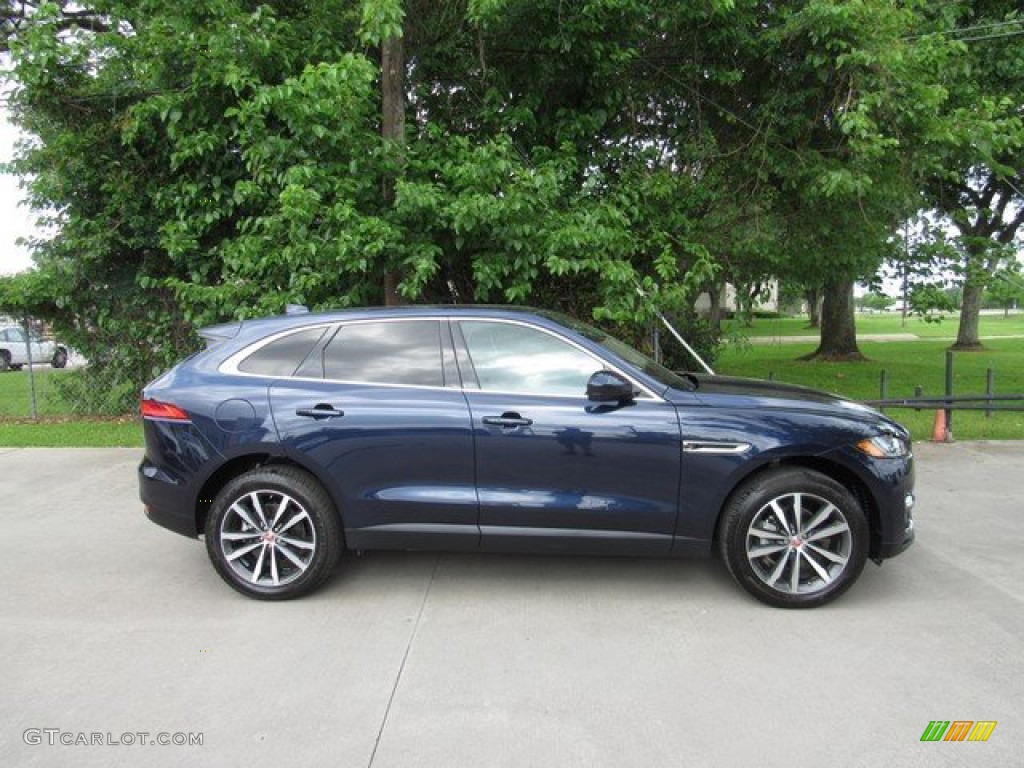 2017 F-PACE 20d AWD Prestige - Dark Sapphire Blue / Jet w/Tan photo #7