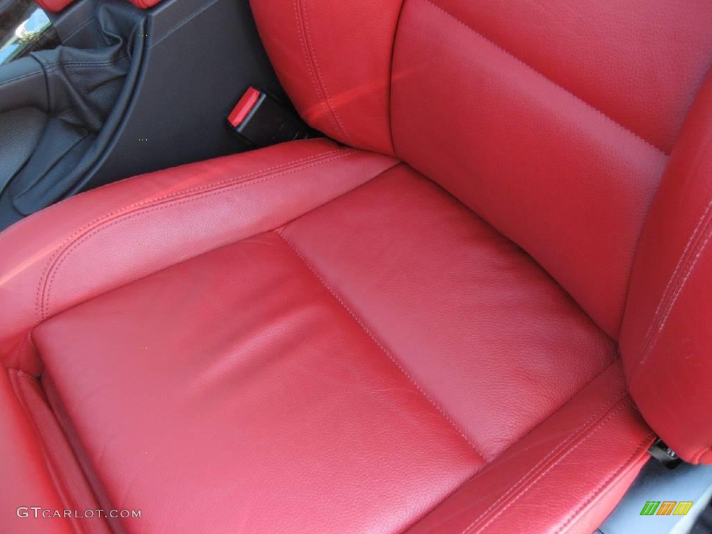 2007 3 Series 335i Coupe - Black Sapphire Metallic / Coral Red/Black photo #28