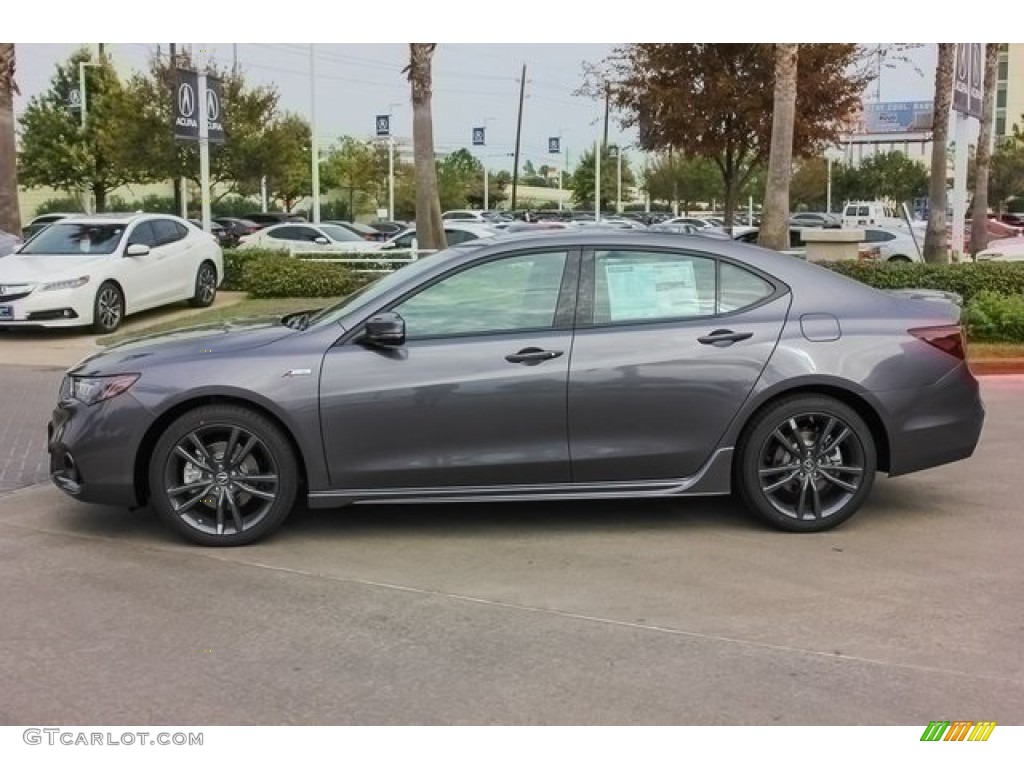 2019 TLX V6 A-Spec Sedan - Modern Steel Metallic / Red photo #4