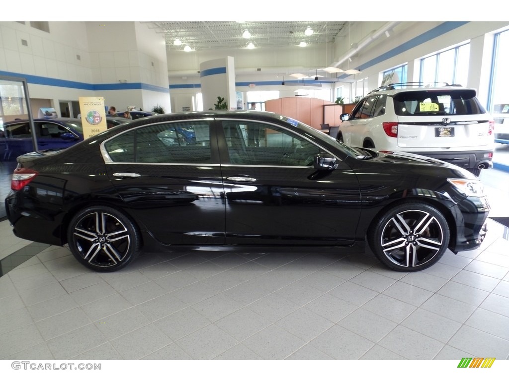 2016 Accord Sport Sedan - Crystal Black Pearl / Black photo #4