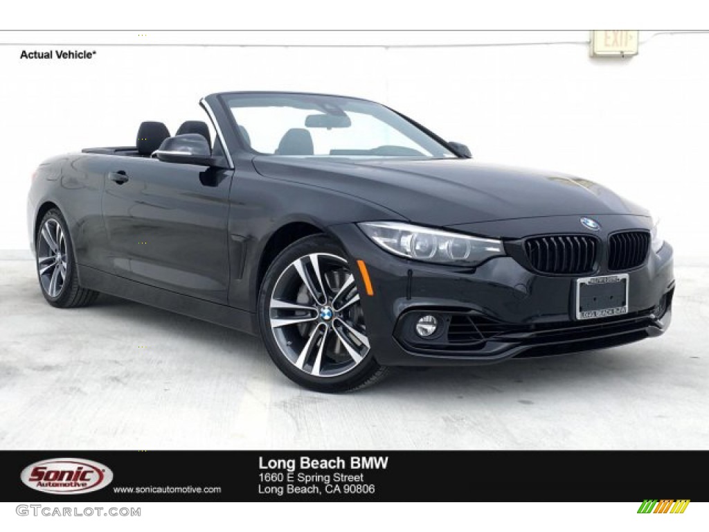 2020 4 Series 440i Convertible - Black Sapphire Metallic / Black photo #1