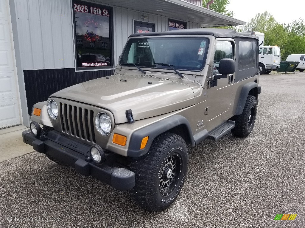 2004 Wrangler Unlimited 4x4 - Light Khaki Metallic / Dark Slate Gray photo #8