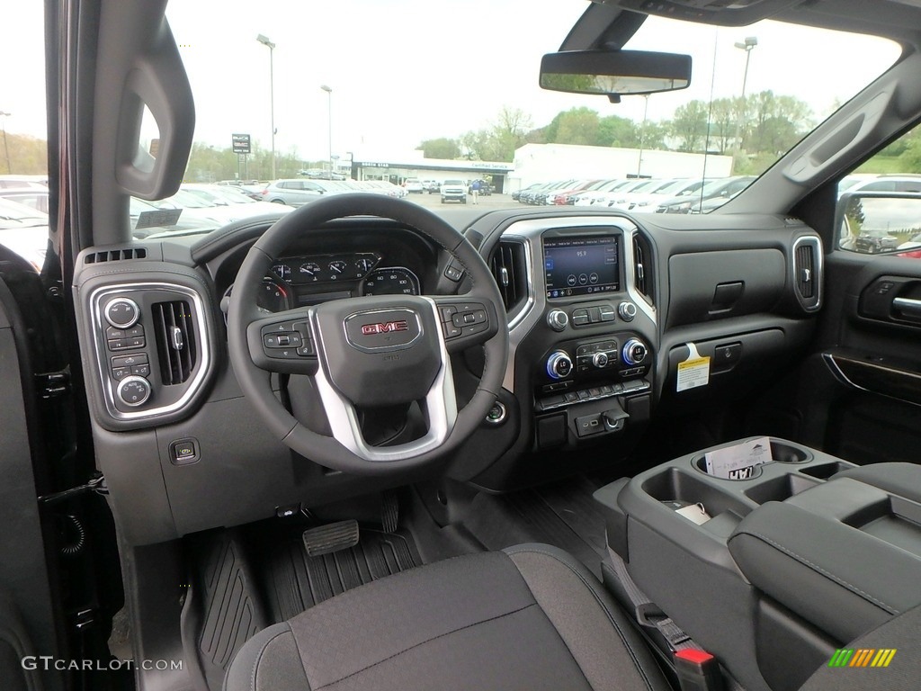Jet Black Interior 2019 GMC Sierra 1500 SLE Crew Cab 4WD Photo #133191663