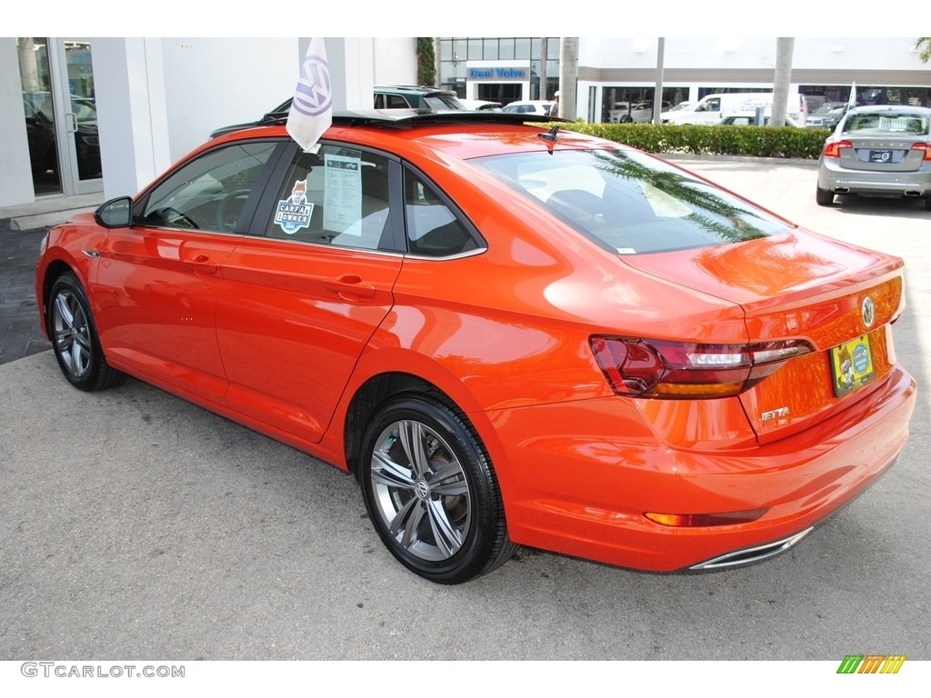 2019 Jetta R-Line - Habanero Orange / Storm Gray photo #6