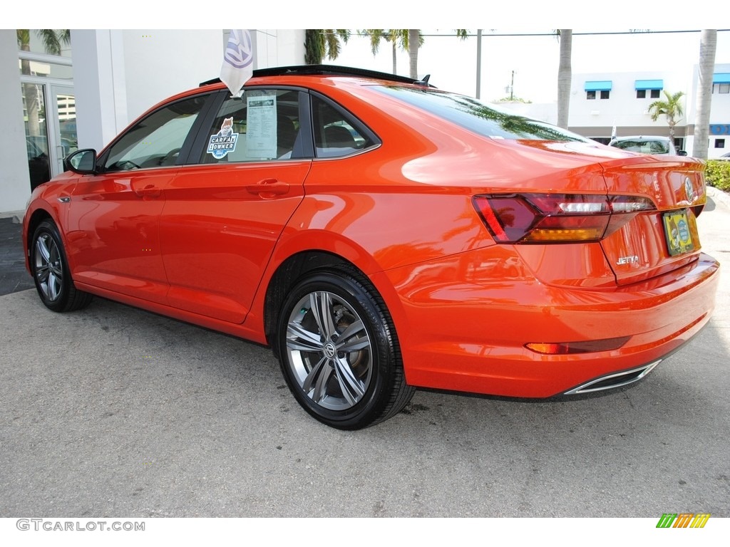 2019 Jetta R-Line - Habanero Orange / Storm Gray photo #7