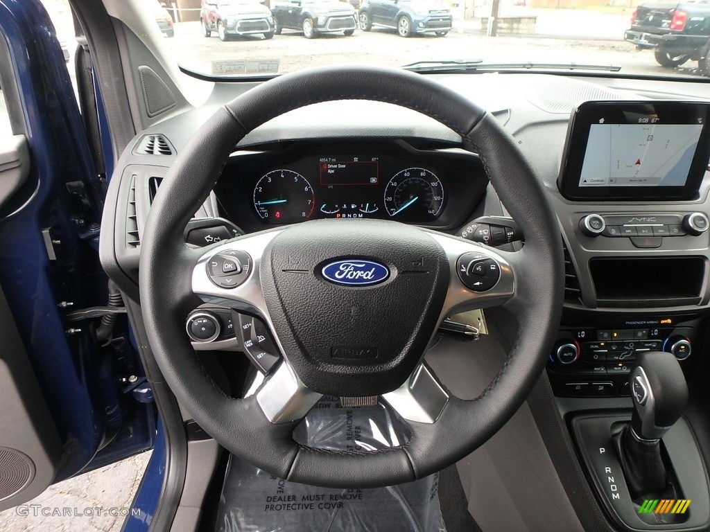 2019 Ford Transit Connect XL Passenger Wagon Ebony Steering Wheel Photo #133196368