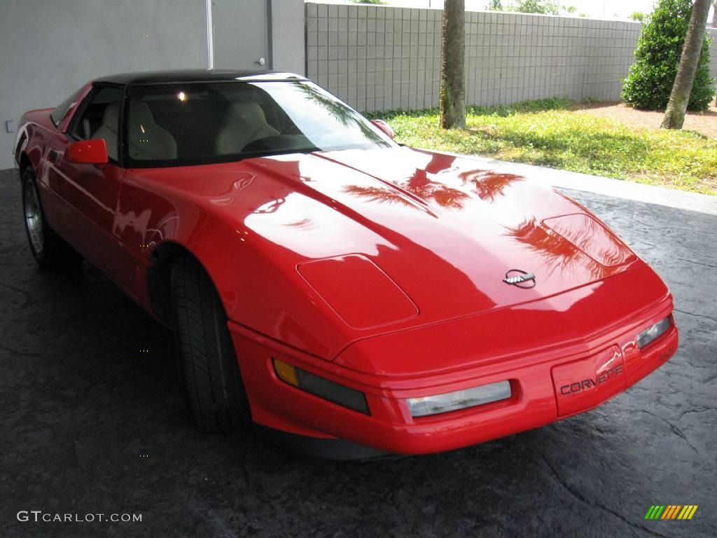 1996 Corvette Coupe - Torch Red / Light Beige photo #3